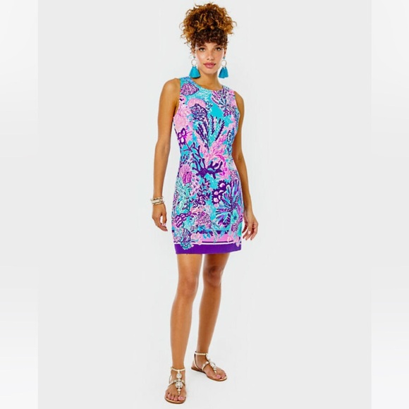 Lilly Pulitzer Mila Stretch Shift Snuba Duba Doo Size 16 - Picture 2 of 13